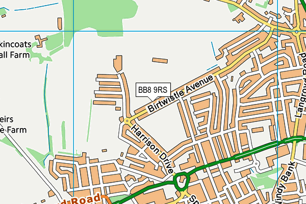 BB8 9RS map - OS VectorMap District (Ordnance Survey)