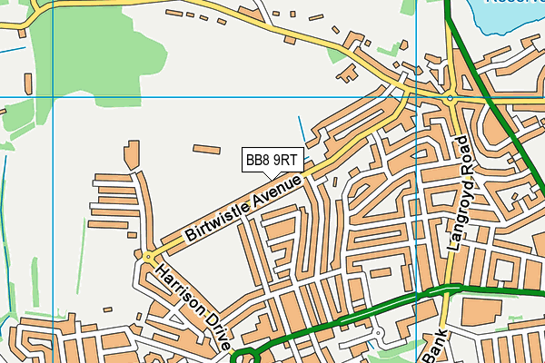 BB8 9RT map - OS VectorMap District (Ordnance Survey)