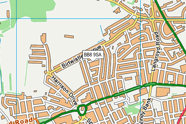 BB8 9SA map - OS VectorMap District (Ordnance Survey)