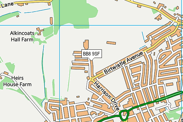 Colne Football Club	 map (BB8 9SF) - OS VectorMap District (Ordnance Survey)