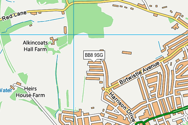 BB8 9SG map - OS VectorMap District (Ordnance Survey)