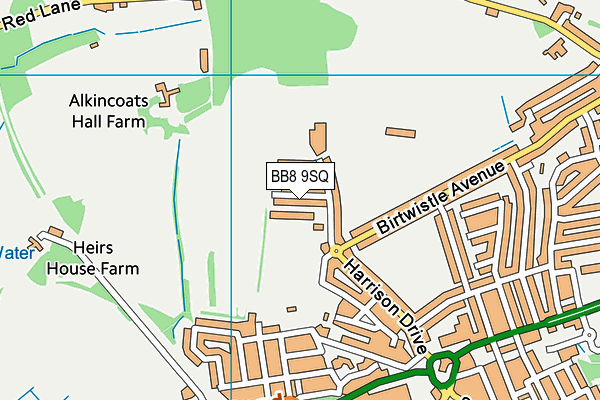 BB8 9SQ map - OS VectorMap District (Ordnance Survey)