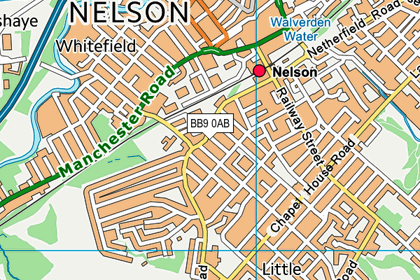 BB9 0AB map - OS VectorMap District (Ordnance Survey)