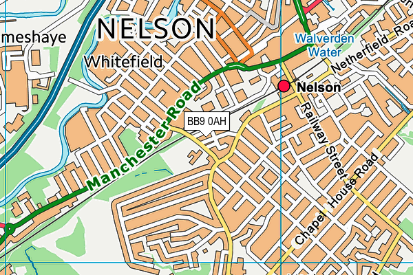 BB9 0AH map - OS VectorMap District (Ordnance Survey)