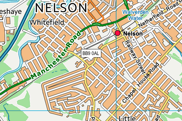 BB9 0AL map - OS VectorMap District (Ordnance Survey)