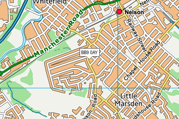 BB9 0AY map - OS VectorMap District (Ordnance Survey)