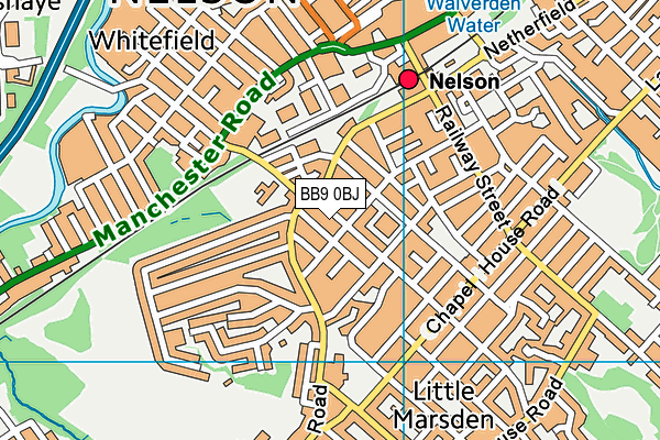 BB9 0BJ map - OS VectorMap District (Ordnance Survey)