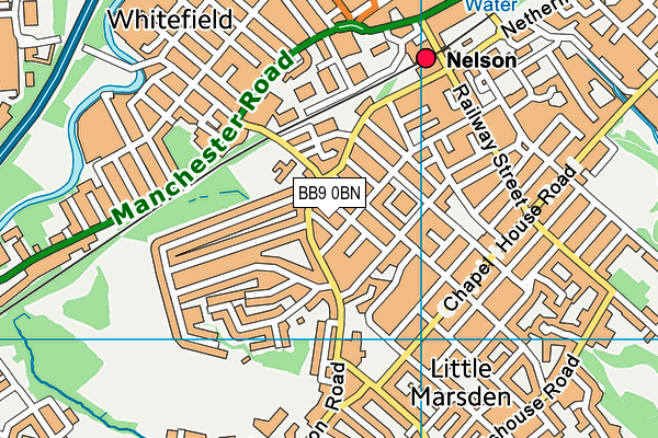 BB9 0BN map - OS VectorMap District (Ordnance Survey)