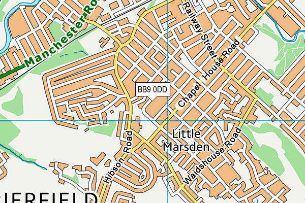 BB9 0DD map - OS VectorMap District (Ordnance Survey)