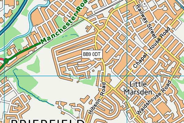 BB9 0DT map - OS VectorMap District (Ordnance Survey)