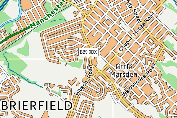 BB9 0DX map - OS VectorMap District (Ordnance Survey)