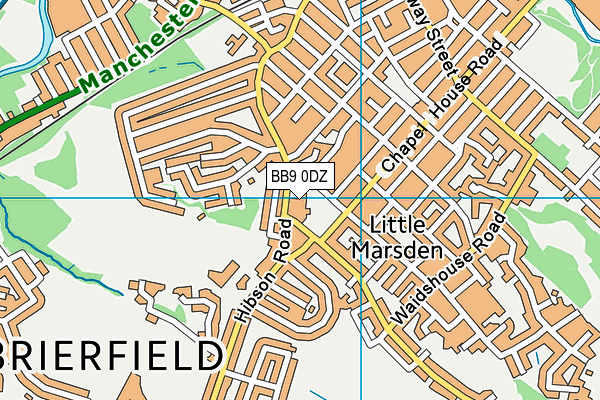 BB9 0DZ map - OS VectorMap District (Ordnance Survey)