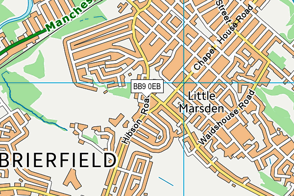 BB9 0EB map - OS VectorMap District (Ordnance Survey)