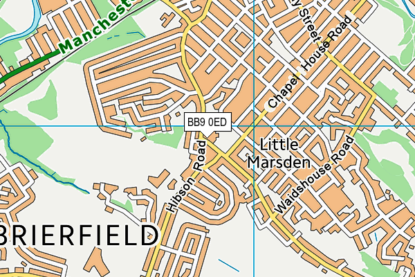 BB9 0ED map - OS VectorMap District (Ordnance Survey)