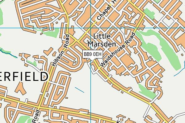 BB9 0EH map - OS VectorMap District (Ordnance Survey)