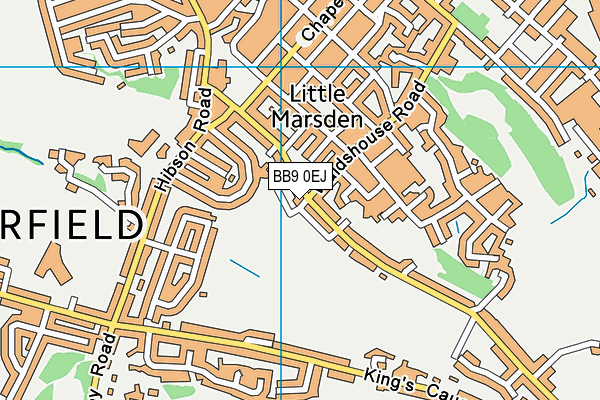 BB9 0EJ map - OS VectorMap District (Ordnance Survey)