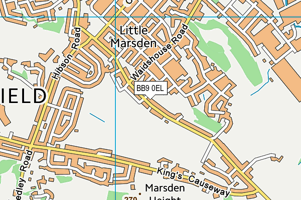 BB9 0EL map - OS VectorMap District (Ordnance Survey)