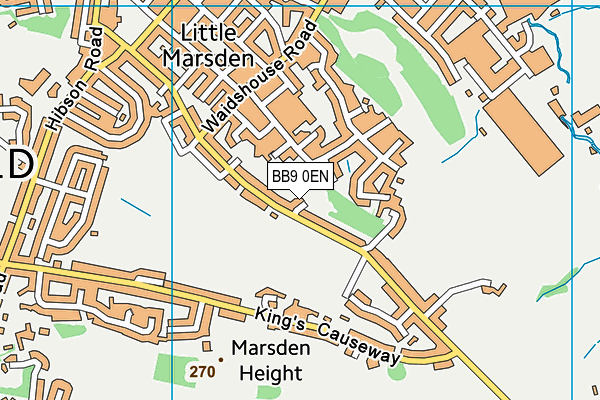 BB9 0EN map - OS VectorMap District (Ordnance Survey)