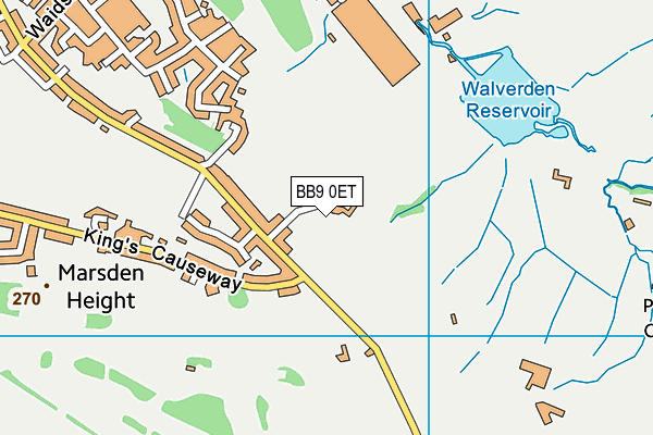 BB9 0ET map - OS VectorMap District (Ordnance Survey)