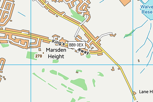 BB9 0EX map - OS VectorMap District (Ordnance Survey)