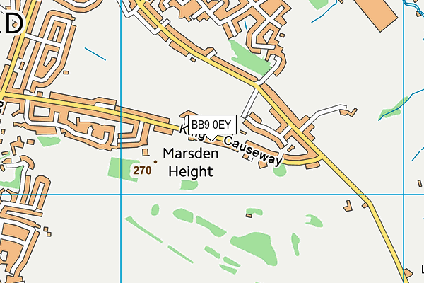 BB9 0EY map - OS VectorMap District (Ordnance Survey)