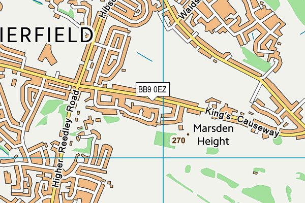 BB9 0EZ map - OS VectorMap District (Ordnance Survey)