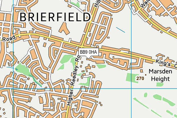 BB9 0HA map - OS VectorMap District (Ordnance Survey)