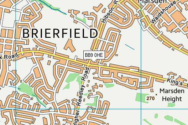 BB9 0HE map - OS VectorMap District (Ordnance Survey)