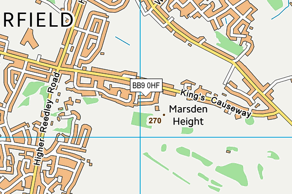 BB9 0HF map - OS VectorMap District (Ordnance Survey)