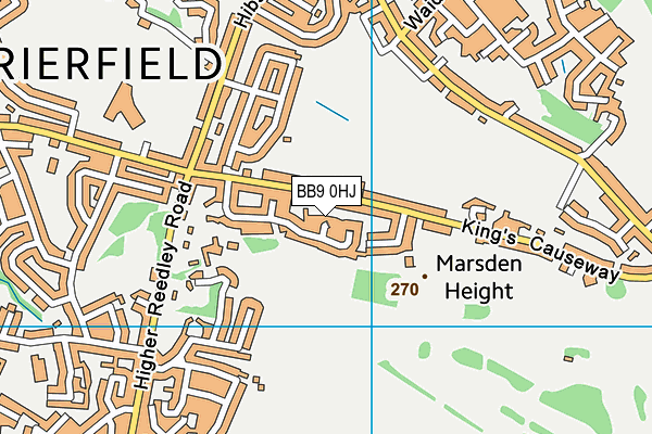 BB9 0HJ map - OS VectorMap District (Ordnance Survey)