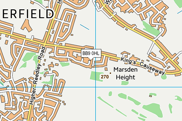 BB9 0HL map - OS VectorMap District (Ordnance Survey)