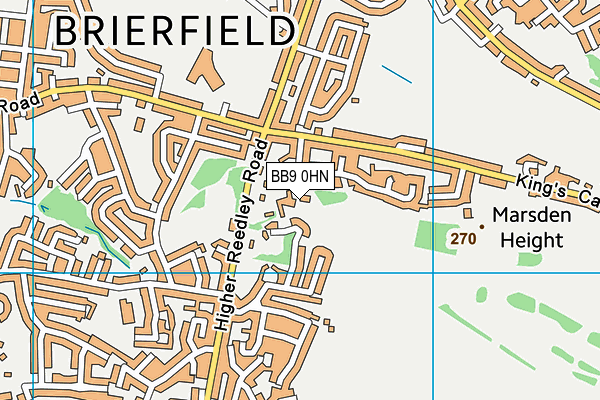 BB9 0HN map - OS VectorMap District (Ordnance Survey)