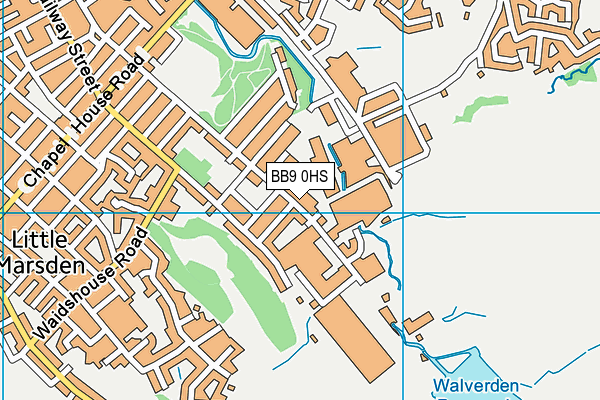 BB9 0HS map - OS VectorMap District (Ordnance Survey)