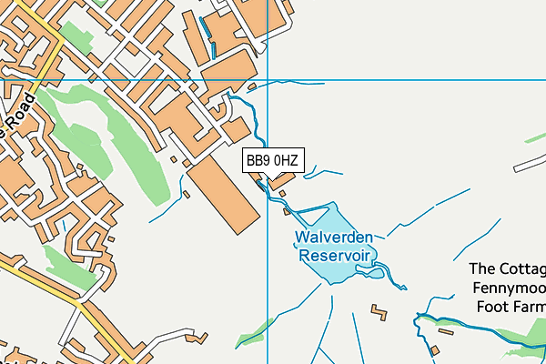 BB9 0HZ map - OS VectorMap District (Ordnance Survey)