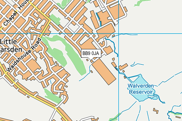 BB9 0JA map - OS VectorMap District (Ordnance Survey)