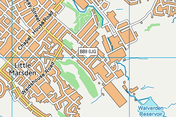 BB9 0JG map - OS VectorMap District (Ordnance Survey)