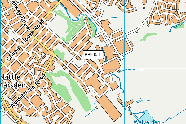 BB9 0JL map - OS VectorMap District (Ordnance Survey)