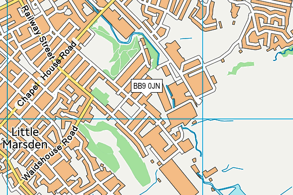 BB9 0JN map - OS VectorMap District (Ordnance Survey)