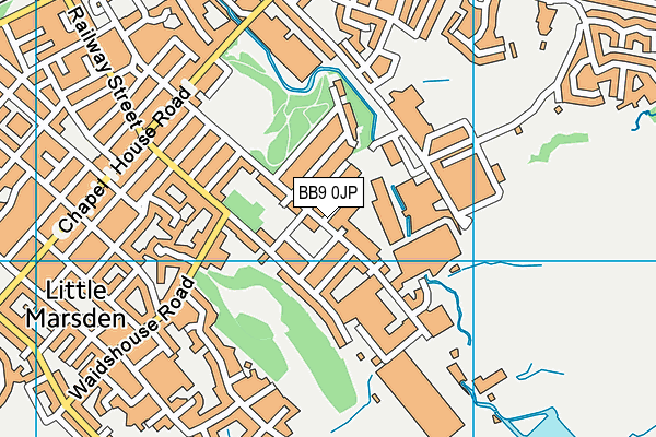 BB9 0JP map - OS VectorMap District (Ordnance Survey)