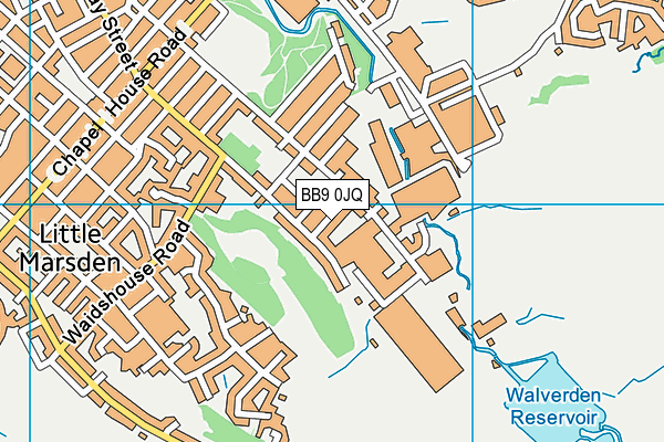 BB9 0JQ map - OS VectorMap District (Ordnance Survey)