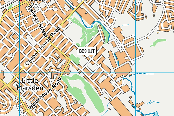 BB9 0JT map - OS VectorMap District (Ordnance Survey)