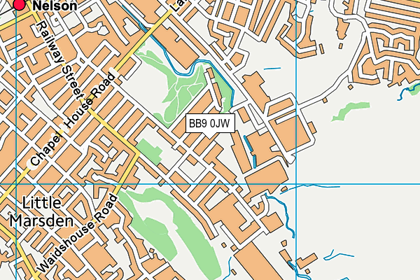 BB9 0JW map - OS VectorMap District (Ordnance Survey)