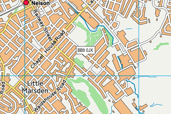 BB9 0JX map - OS VectorMap District (Ordnance Survey)