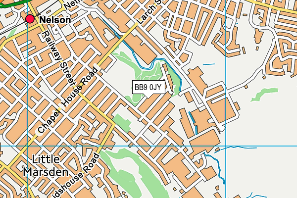 BB9 0JY map - OS VectorMap District (Ordnance Survey)