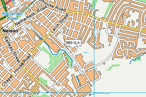 BB9 0LA map - OS VectorMap District (Ordnance Survey)