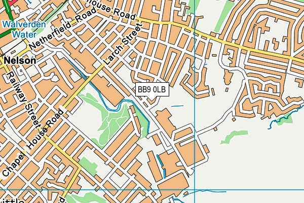 BB9 0LB map - OS VectorMap District (Ordnance Survey)