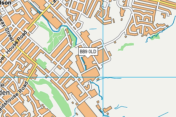 BB9 0LD map - OS VectorMap District (Ordnance Survey)