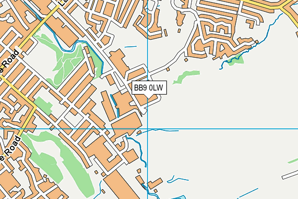 BB9 0LW map - OS VectorMap District (Ordnance Survey)