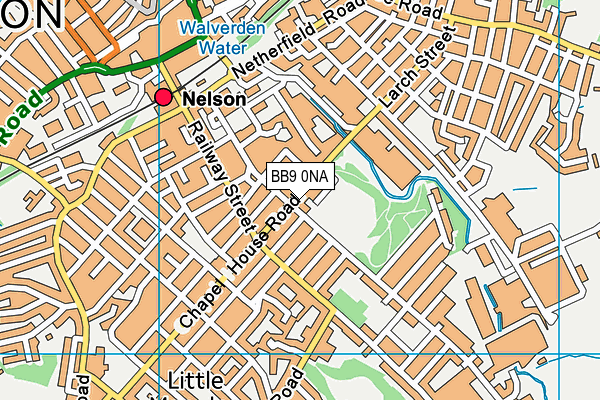 BB9 0NA map - OS VectorMap District (Ordnance Survey)