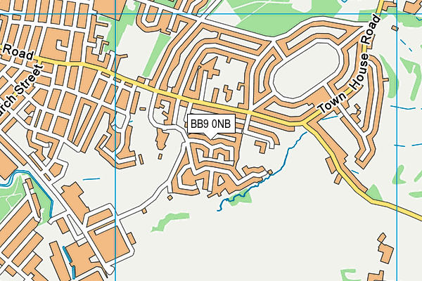 BB9 0NB map - OS VectorMap District (Ordnance Survey)